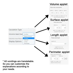 Price by Surface / Volume / Length / Perimeter / Weight Module
